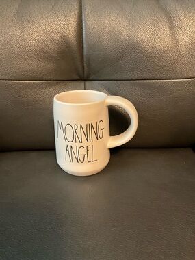 Rae Dunn Cream 'Morning Angel' Ceramic Mug